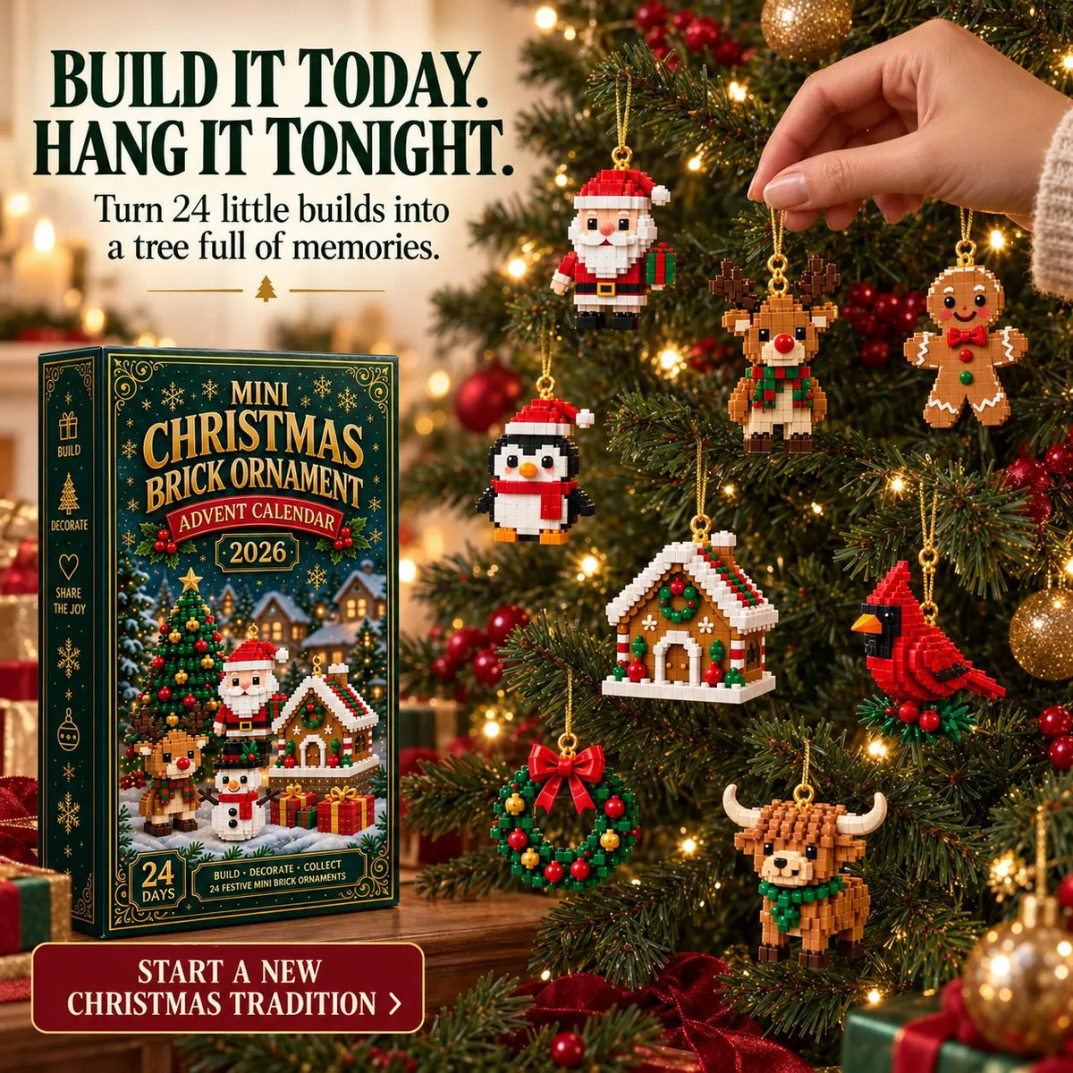 24-Day Mini Christmas Ornament Advent Calendar - image 2